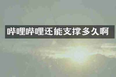 哔哩哔哩还能支撑多久啊