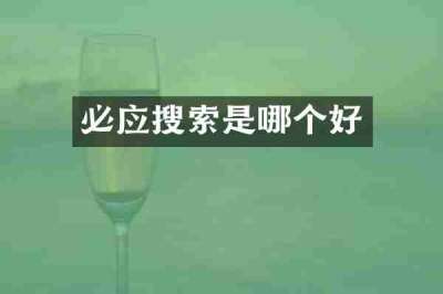 必应搜索是哪个好