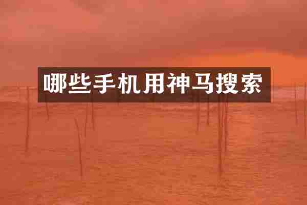哪些手机用神马搜索