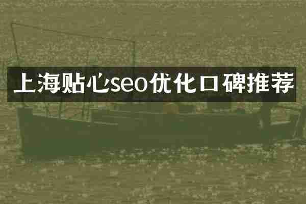 上海贴心seo优化口碑推荐