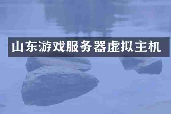 山东游戏服务器虚拟主机