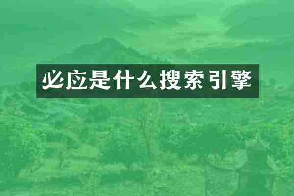 必应是什么搜索引擎