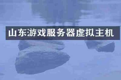 山东游戏服务器虚拟主机
