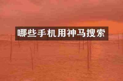 哪些手机用神马搜索