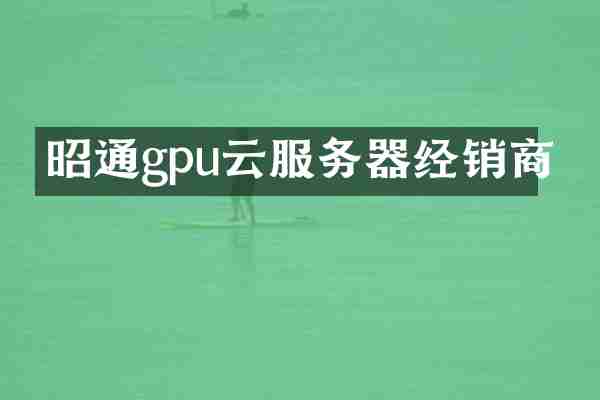昭通gpu云服务器经销商