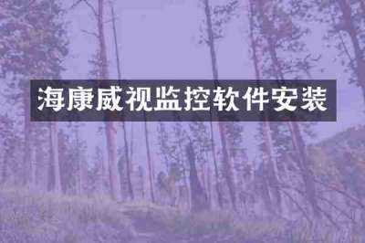 海康威视监控软件安装