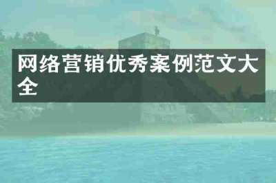 网络营销优秀案例范文大全