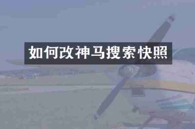 如何改神马搜索快照