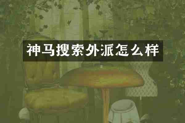 神马搜索外派怎么样