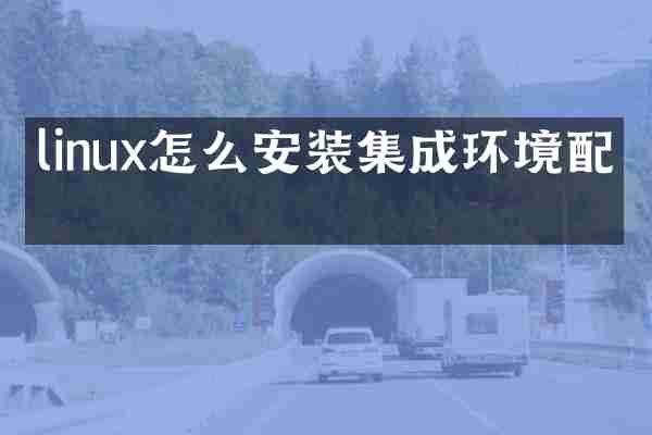 linux怎么安装集成环境配置