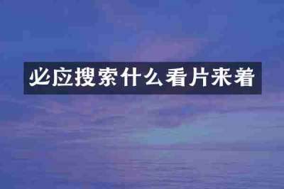 必应搜索什么看片来着