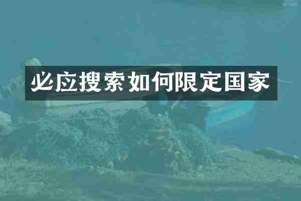 必应搜索如何限定国家