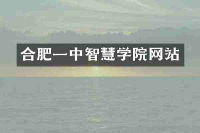合肥一中智慧学院网站