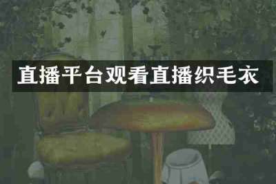 直播平台观看直播织毛衣