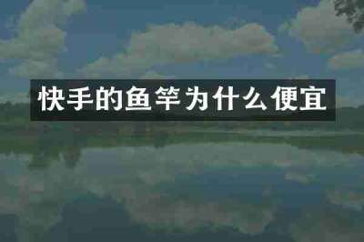 快手的鱼竿为什么便宜
