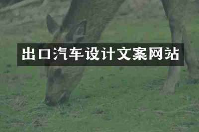 出口汽车设计文案网站