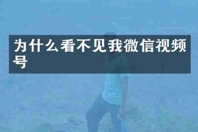 为什么看不见我微信视频号