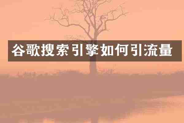 谷歌搜索引擎如何引流量