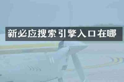 新必应搜索引擎入口在哪