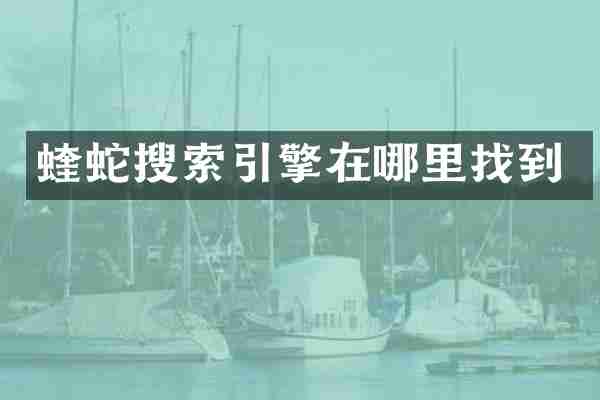 蝰蛇搜索引擎在哪里找到