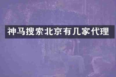 神马搜索北京有几家代理