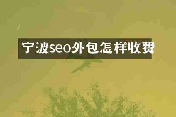 宁波seo外包怎样收费