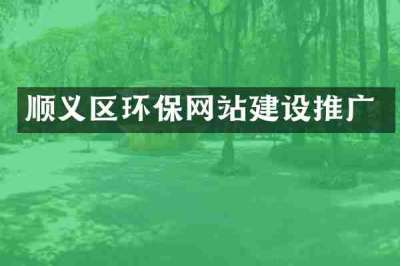 顺义区环保网站建设推广