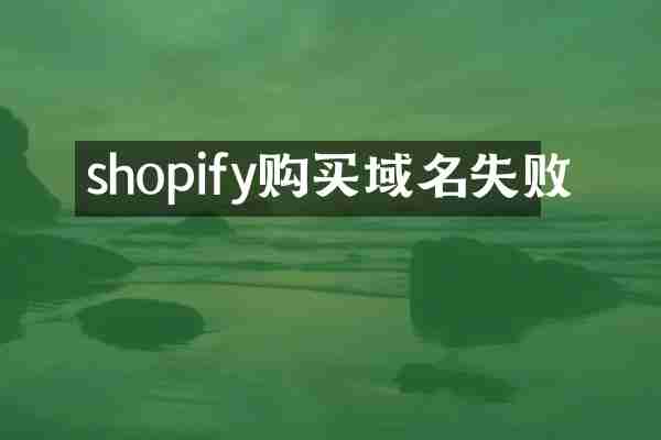 shopify购买域名失败