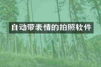 自动带表情的拍照软件