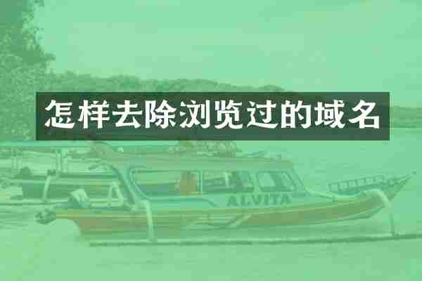 怎样去除浏览过的域名