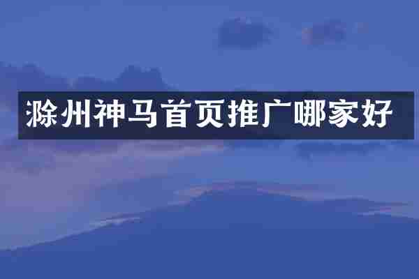 滁州神马首页推广哪家好