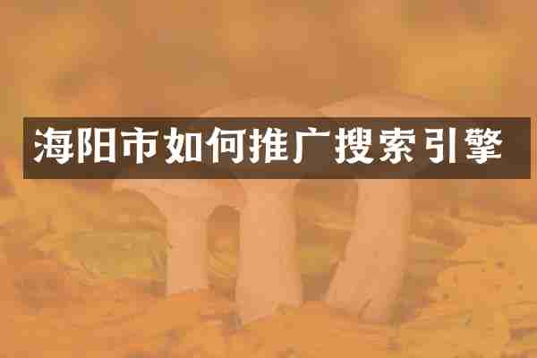 海阳市如何推广搜索引擎