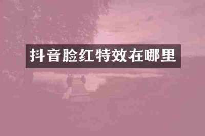 抖音脸红特效在哪里