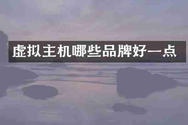 虚拟主机哪些品牌好一点