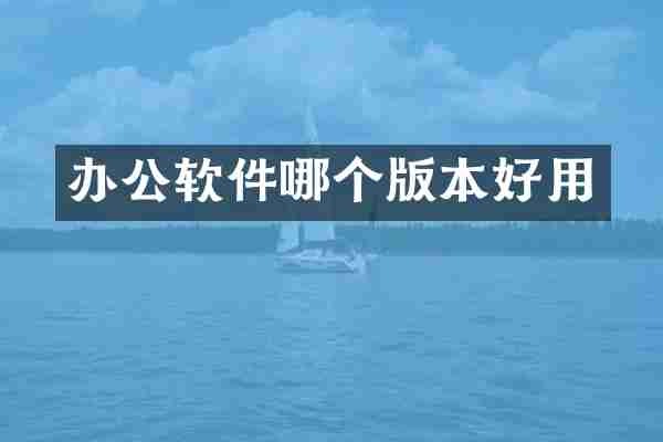 办公软件哪个版本好用