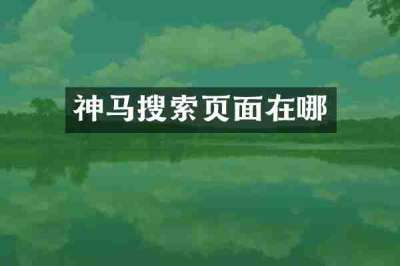 神马搜索页面在哪