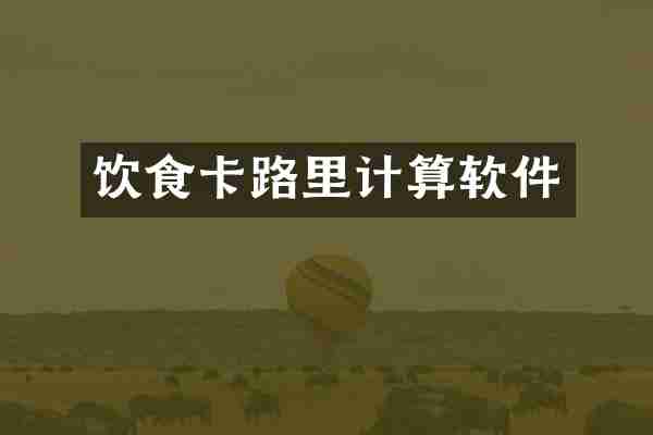 饮食卡路里计算软件