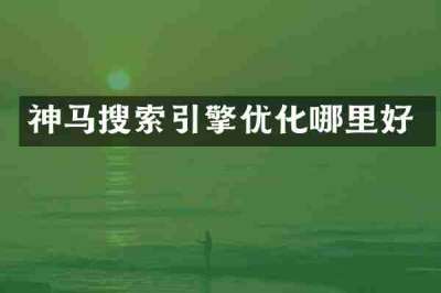 神马搜索引擎优化哪里好
