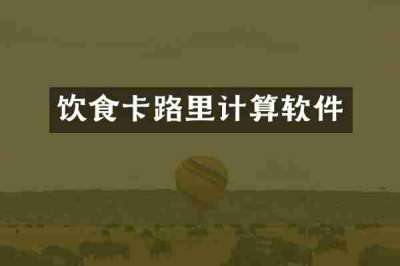 饮食卡路里计算软件
