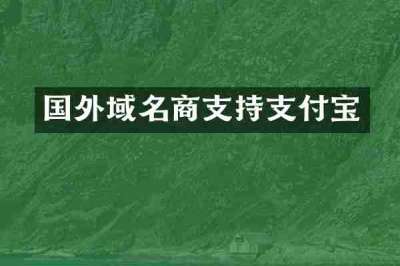 国外域名商支持支付宝