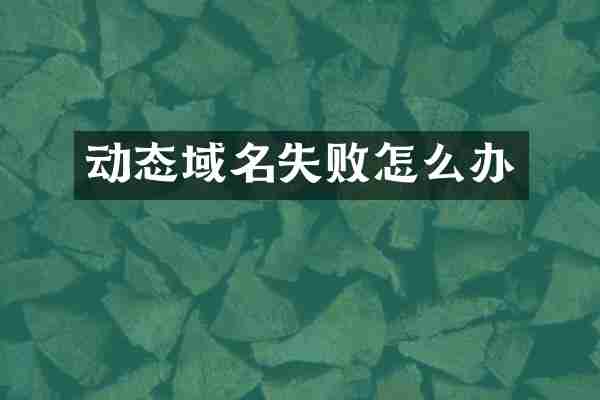 动态域名失败怎么办