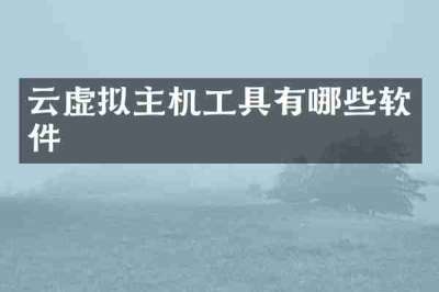 云虚拟主机工具有哪些软件