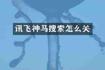 讯飞神马搜索怎么关