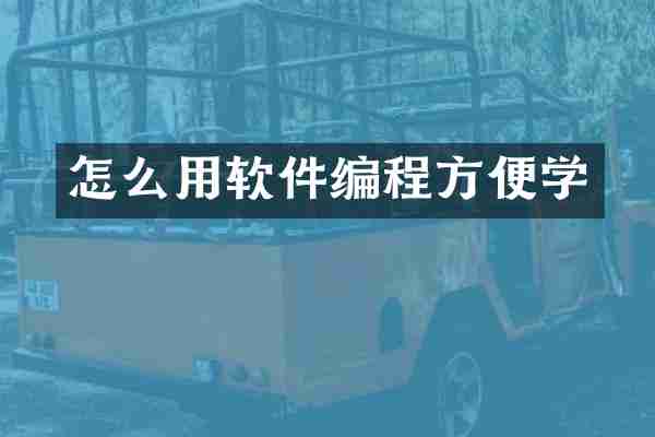 怎么用软件编程方便学
