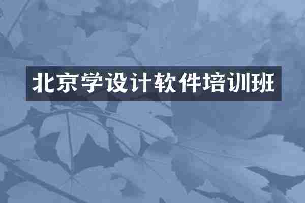 北京学设计软件培训班