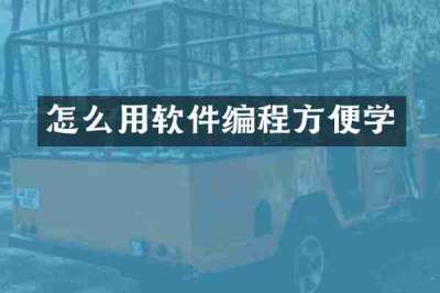 怎么用软件编程方便学