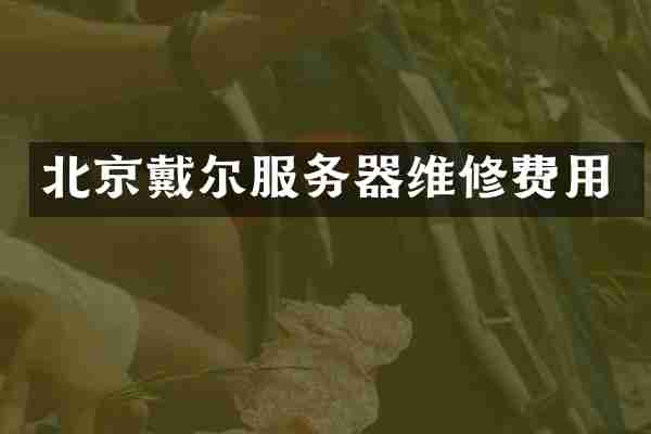 北京戴尔服务器维修费用