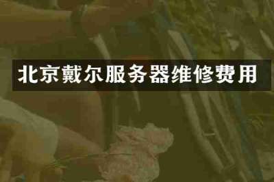 北京戴尔服务器维修费用