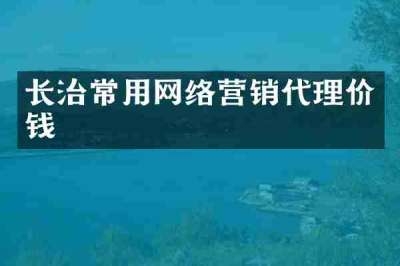 长治常用网络营销代理价钱