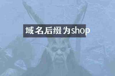 域名后缀为shop